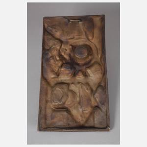 Abstraktes Bronzerelief