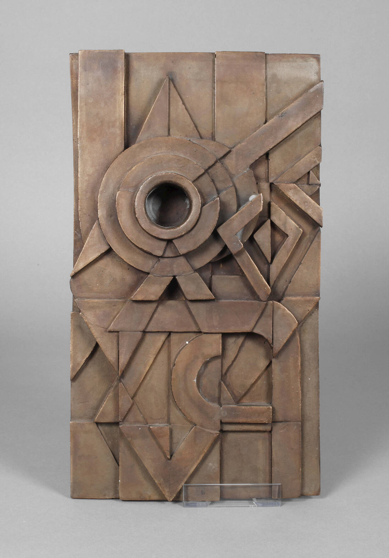 Abstraktes Bronzerelief