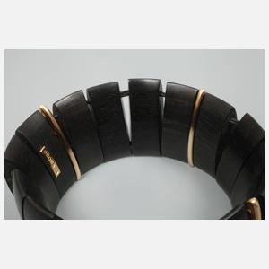 Oromalia, Schmuckset Ebenholz mit Gold