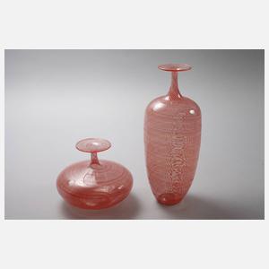 Albrecht Greiner-Mai vier Vasen Studioglas