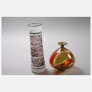 Albrecht Greiner-Mai vier Vasen Studioglas