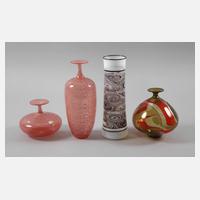 Albrecht Greiner-Mai vier Vasen Studioglas111