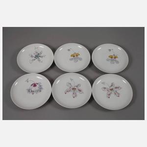 Meissen seltenes Kaffeeservice moderne Blumenmalerei
