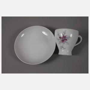 Meissen seltenes Kaffeeservice moderne Blumenmalerei