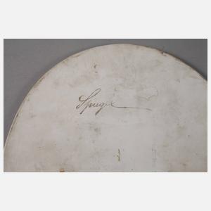 KPM Berlin Paar Bildplatten Watteau-Szenerie