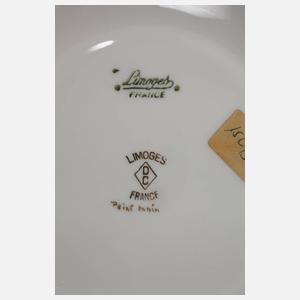 Frankreich große Deckeltasse mit Goldmalerei