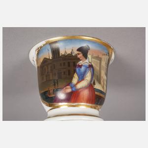 Paar große Ansichtentassen