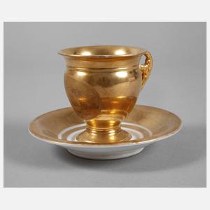 Sammeltasse mit Goldradierung