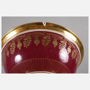 Böhmen Restservice mit Purpurfond und Goldmalerei