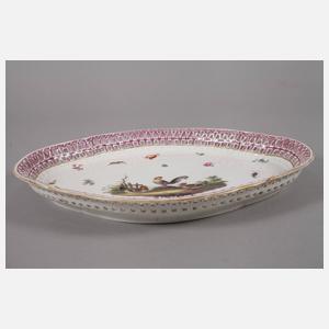 KPM Berlin Korbschale mit Vogelmotiv