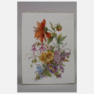 KPM Berlin Bildplatte Blumenbukett