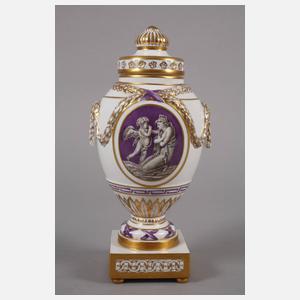 KPM Berlin Deckelvase mit mythologischer Szene