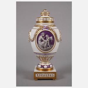 KPM Berlin Deckelvase mit mythologischer Szene