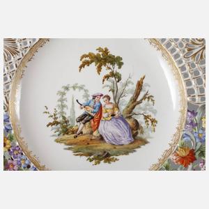 Meissen kleiner Durchbruchteller "Brühlsches Allerlei"
