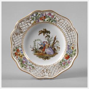 Meissen kleiner Durchbruchteller "Brühlsches Allerlei"