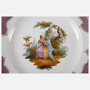 Meissen Zierteller Watteauszene