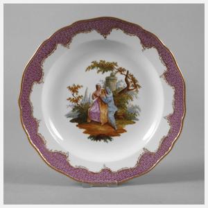 Meissen Zierteller Watteauszene