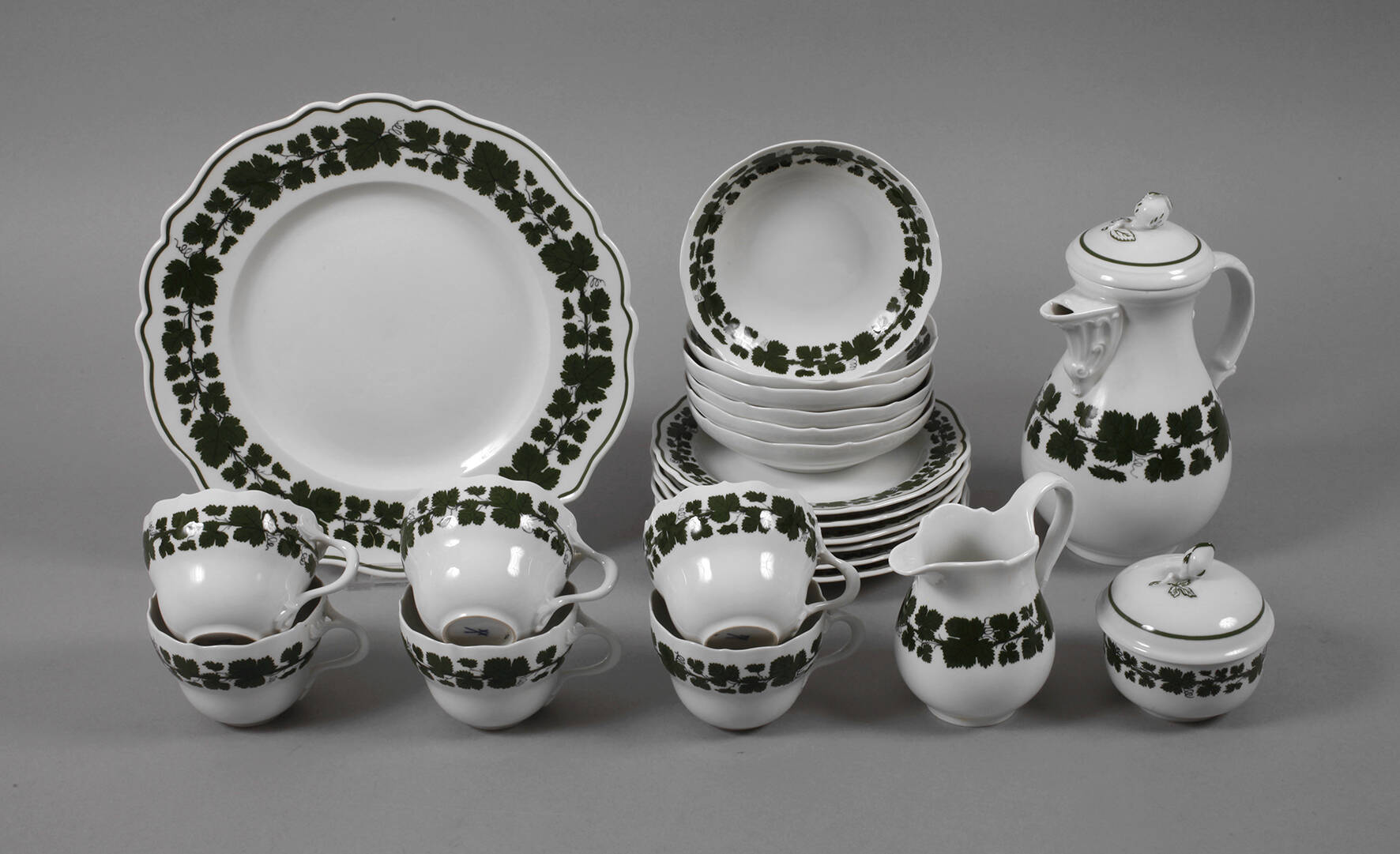 Meissen Kaffeeservice Weinlaubdekor