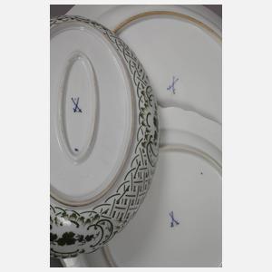 Meissen drei Serviceteile Weinlaublaubdekor