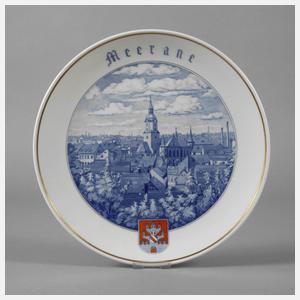 Meissen Wandteller Ansicht "Meerane"