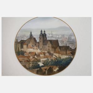 Meissen Wandteller Ansicht Plauen
