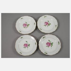 Meissen Tee-/Mokka-Restservice "Rote Rose"