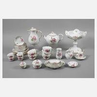 Meissen Tee-/Mokka-Restservice "Rote Rose"111