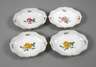 Meissen vier kleine Schalen mit Blumenmalerei