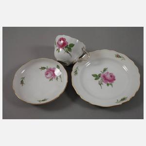 Meissen Kaffee-/Teeservice "Rote Rose"