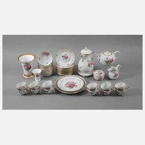 Meissen Kaffee-/Teeservice "Rote Rose"
