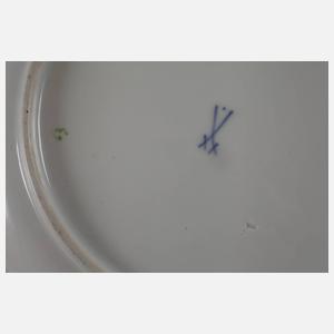 Meissen Speiseteller "Blumenbukett, königsblauer Reif"