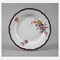 Meissen Speiseteller "Blumenbukett, königsblauer Reif"111