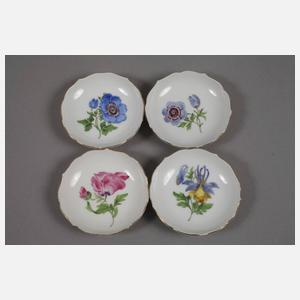 Meissen Konvolut Mokkatassen und Konfektschälchen