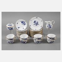 Meissen Teeservice "Blaue Blume und Insekten"111