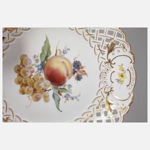 Meissen Korbschale "Fruchtmalerei"