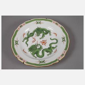 Meissen Wandteller "Mingdrache, grün"