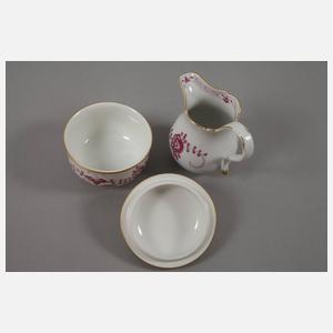 Meissen Kaffeeservice "Indische Malerei, purpur"