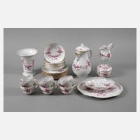 Meissen Kaffeeservice "Indische Malerei, purpur"111