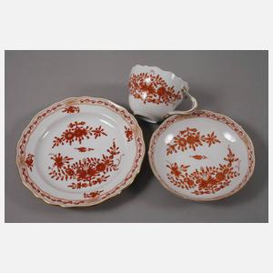 Meissen Kaffeeservice "Indische Malerei, rot"