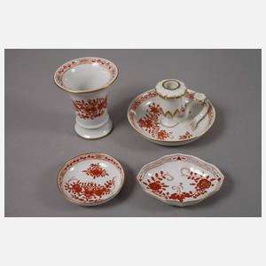 Meissen Kaffeeservice "Indische Malerei, rot"