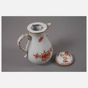 Meissen Kaffeeservice "Indische Malerei, rot"