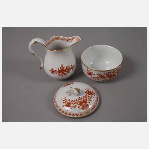 Meissen Kaffeeservice "Indische Malerei, rot"