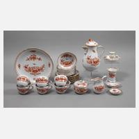 Meissen Kaffeeservice "Indische Malerei, rot"111