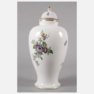 Meissen Deckelvase "Indische Blumenmalerei mit Vogel"