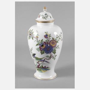 Meissen Deckelvase "Indische Blumenmalerei mit Vogel"