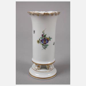 Meissen Fußvase "Indische Blumenmalerei mit Vogel"