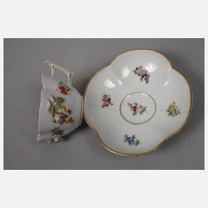 Potschappel Mokkasolitär mit Blumenbesatz