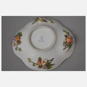 Potschappel Mokkasolitär mit Blumenbesatz