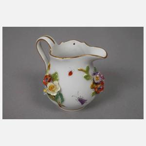 Potschappel Mokkasolitär mit Blumenbesatz