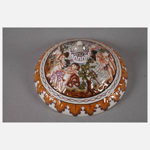 Rudolstadt Deckeldose im Capodimonte-Stil